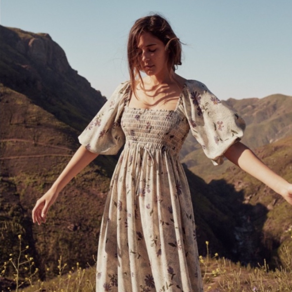 Katrina Dress in Watercolor Daisy